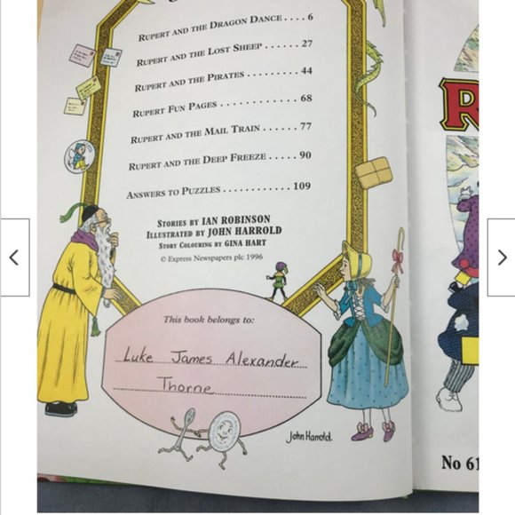 1996 The Rupert Bear Annual #61 Pedigree Books Daily Express Harrold Robinson - Picture 2 of 4